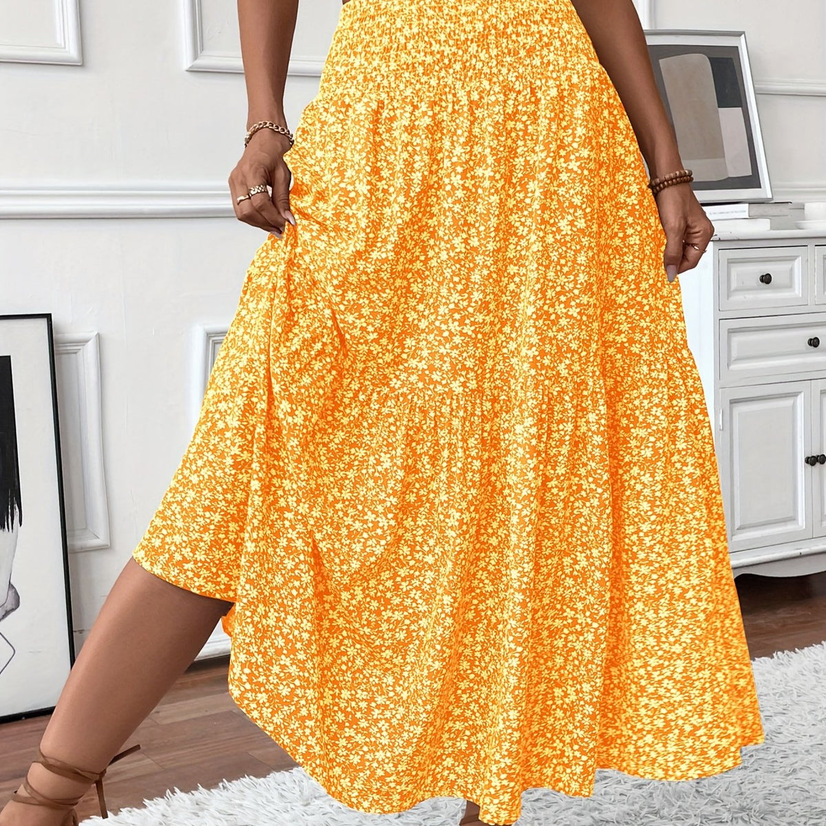 Elena Ditsy Floral Skirt